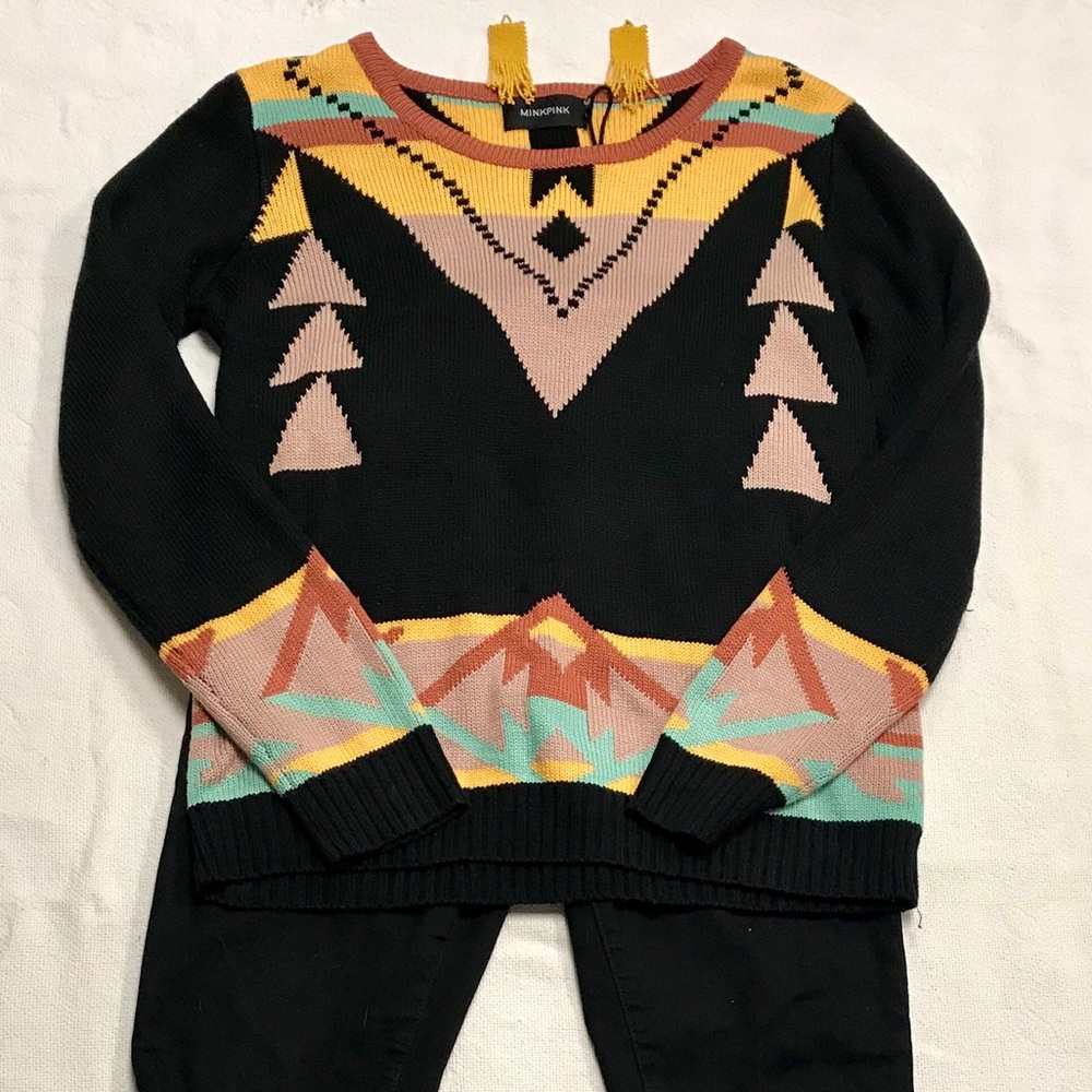 MINKPINK Tribal Print Sweater Size M.